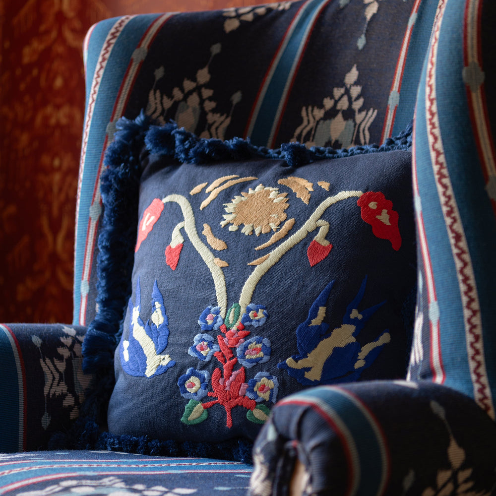 A Swallow's Horizon Embroidered Pillow
