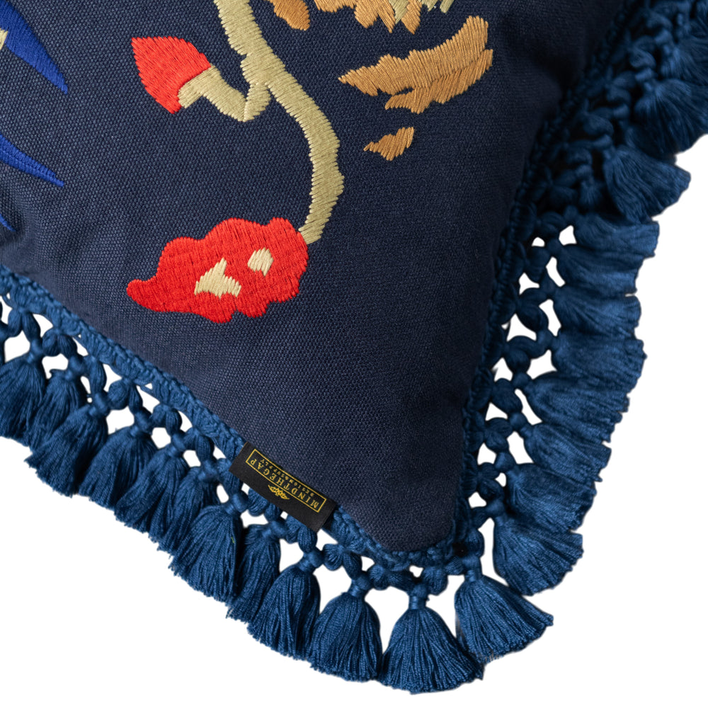 A Swallow's Horizon Embroidered Pillow