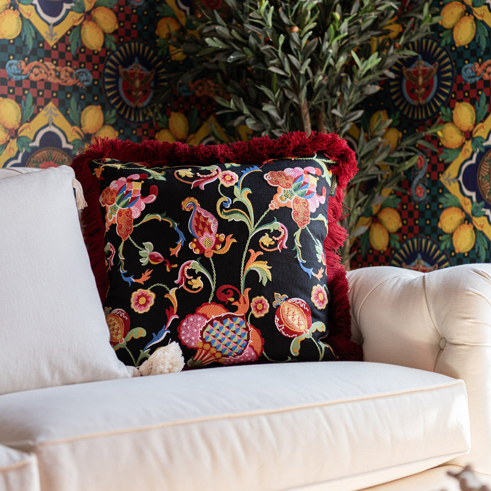 Al Fresco Embroidered Pillow