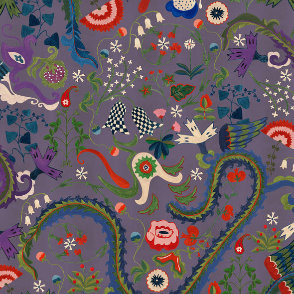 Dragon Flower Wallpaper Sample Swatch