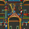 El Circo Wallpaper Sample Swatch  option Dark Sample