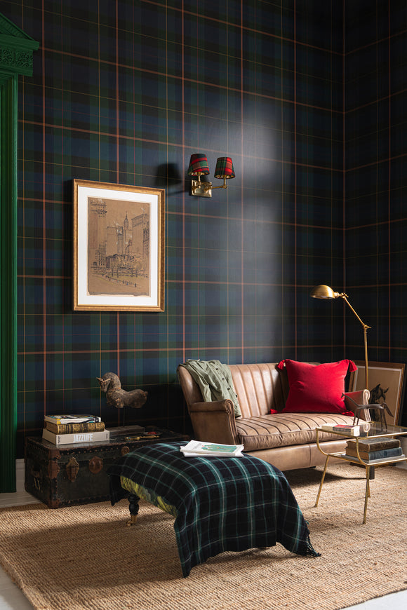 Equestrian Plaid Wallpaper