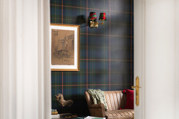 Equestrian Plaid Wallpaper