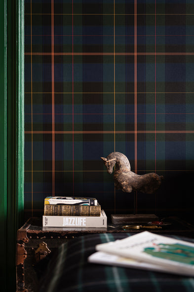 Equestrian Plaid Wallpaper