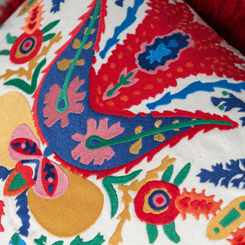 Eufloria Embroidered Pillow