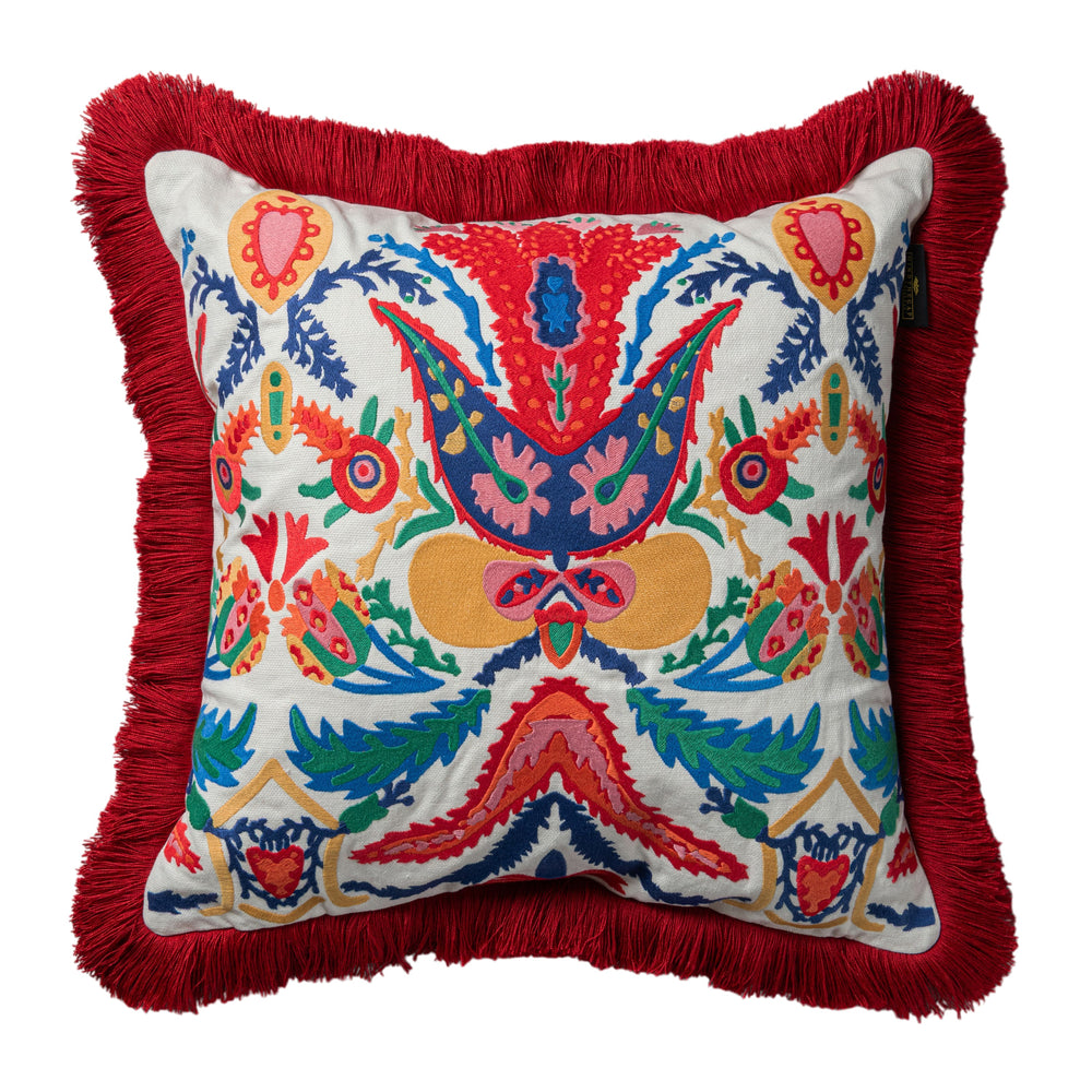 Eufloria Embroidered Pillow