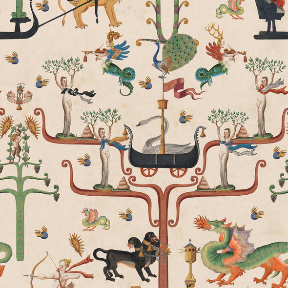 Fairies And Dragons Wallpaper Sample Swatch