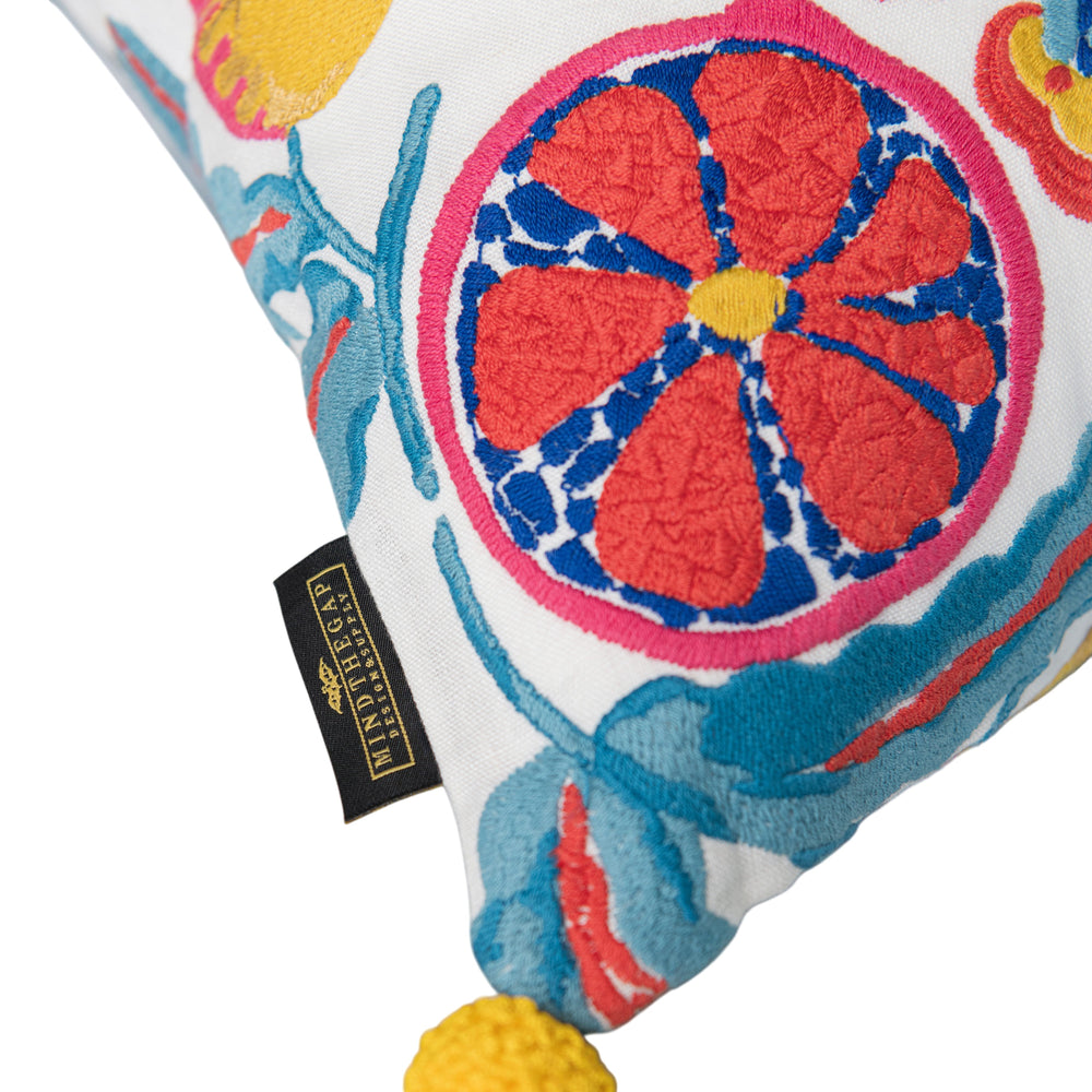 Fiori Di Limone Embroidered Pillow