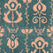 Grandma's Stencil Wallpaper Sample Swatch  option Milky Blue Sample