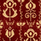 Grandma's Stencil Wallpaper Sample Swatch  option Scarlet Sample
