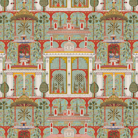 Majorelle Garden Agate Wallpaper Sample Swatch