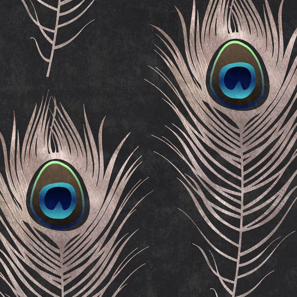 Peacock Wallpaper Sample Swatch