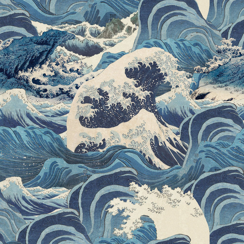 Sea Waves Wallpaper Sample Swatch