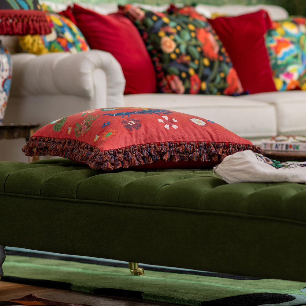 The Garden Between Us Embroidered Pillow