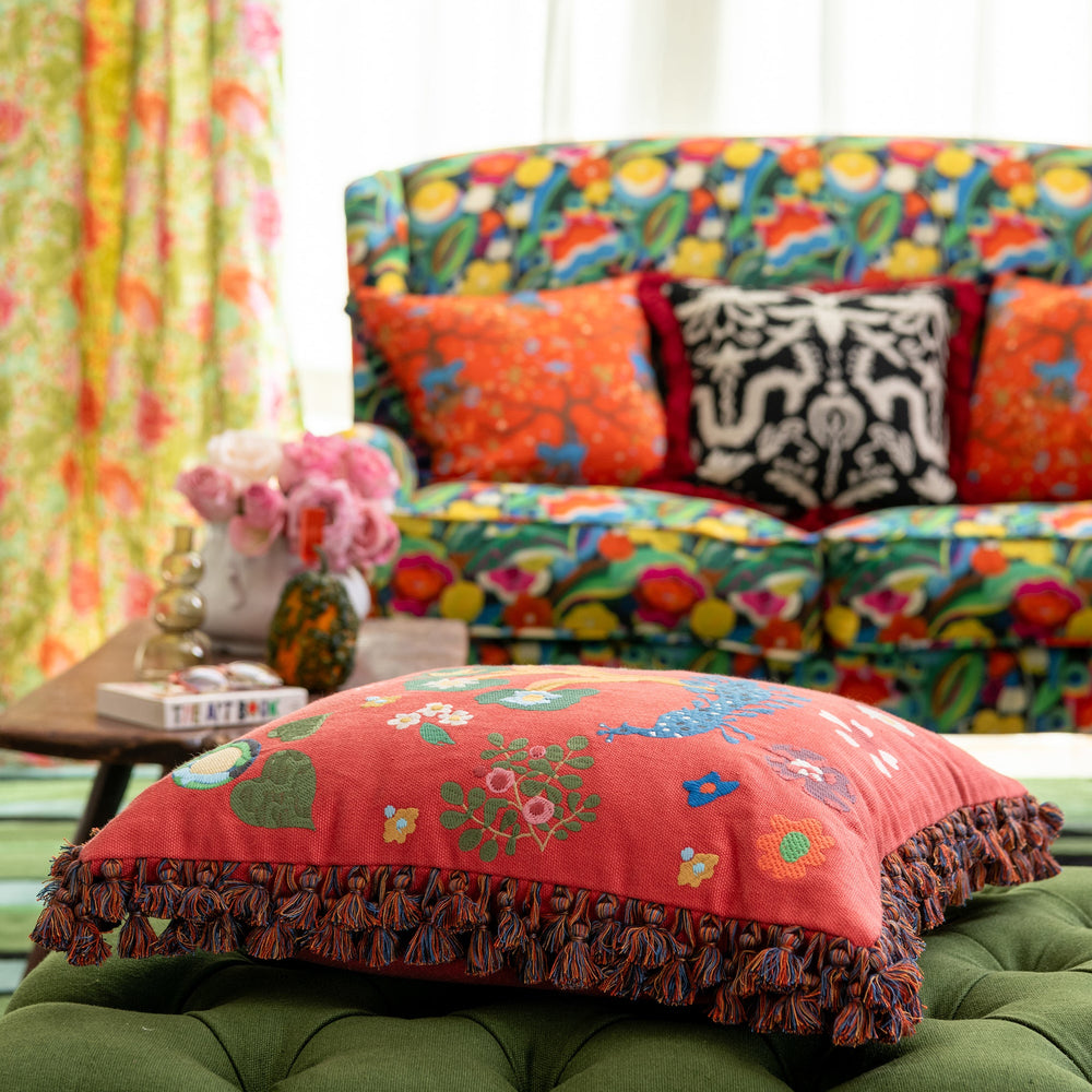 The Garden Between Us Embroidered Pillow