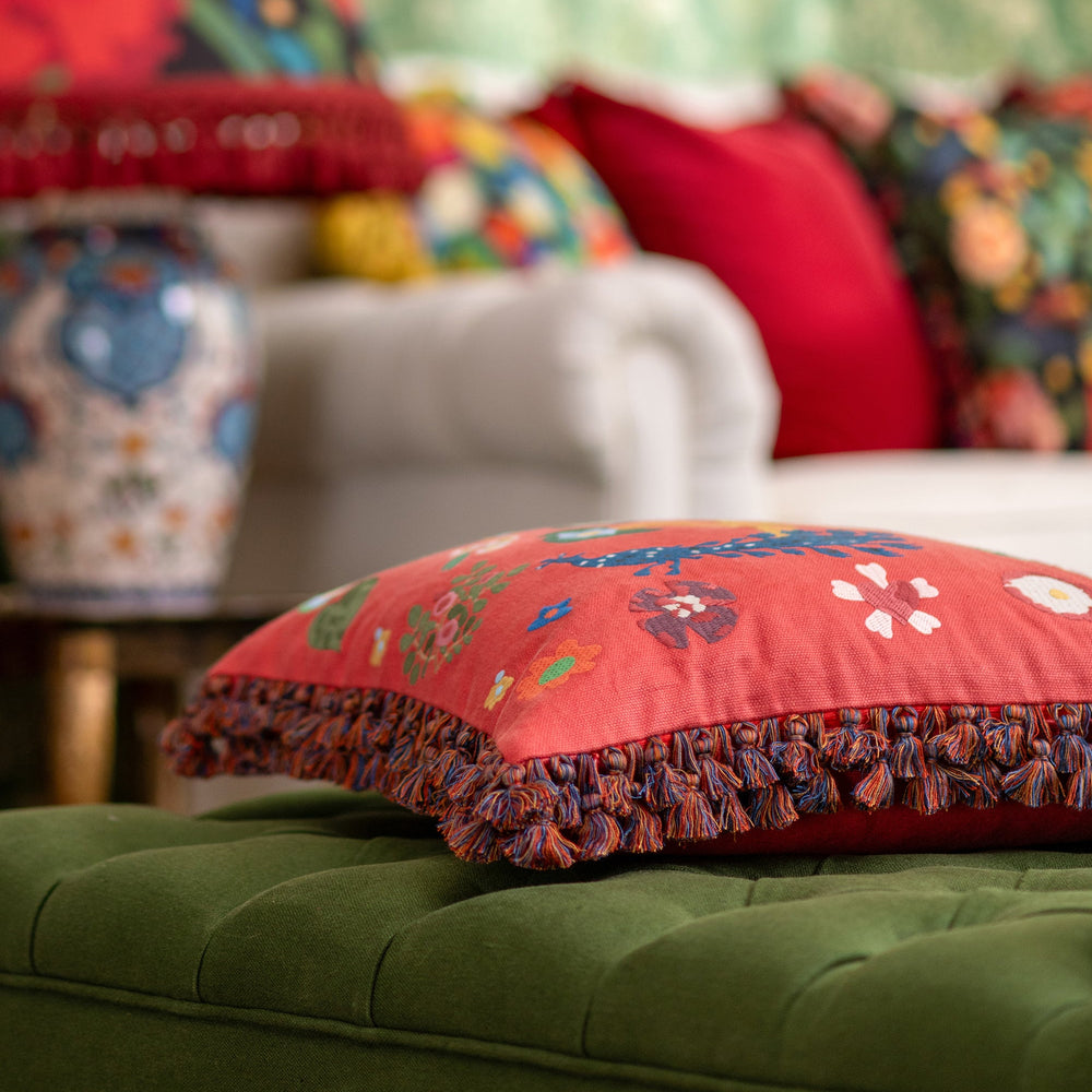 The Garden Between Us Embroidered Pillow