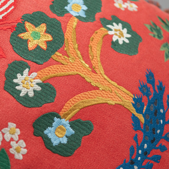 The Garden Between Us Embroidered Pillow
