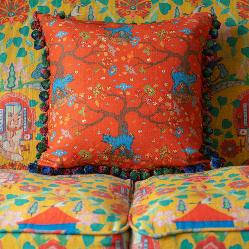 Tree of Life Coral Pillow