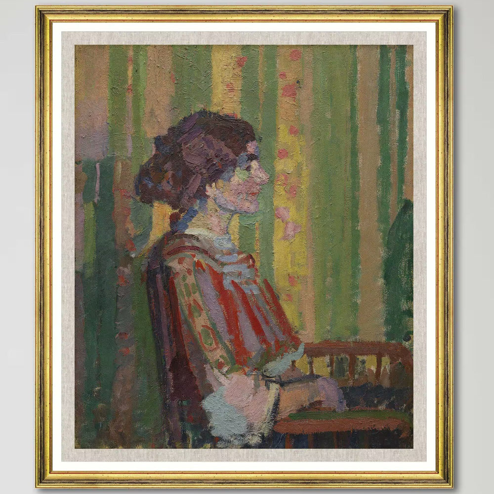 Woman Seating by Harold Gilman Framed Art