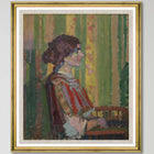 Woman Seating by Harold Gilman Framed Art