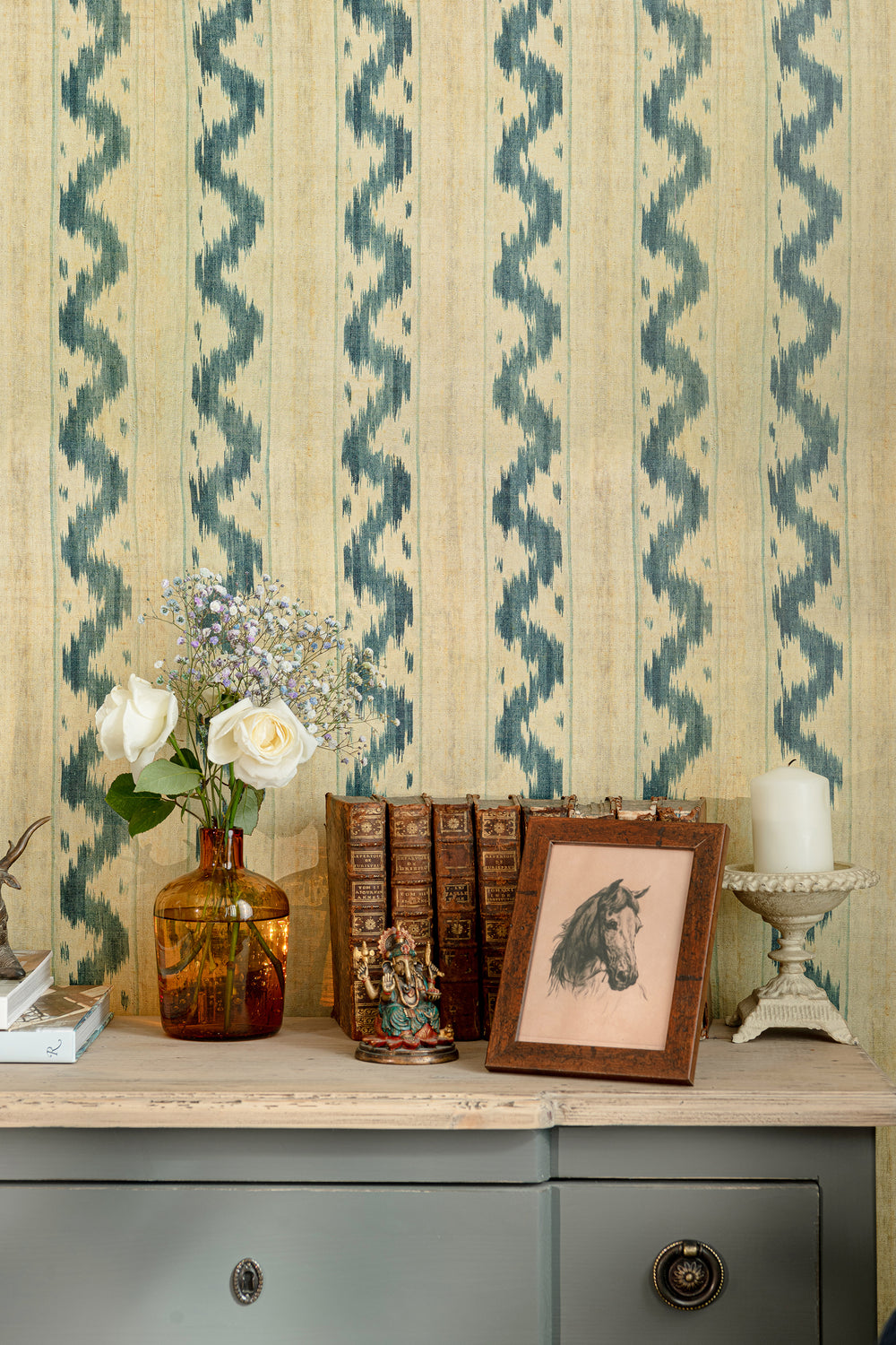 Vintage Ikat Wallpaper