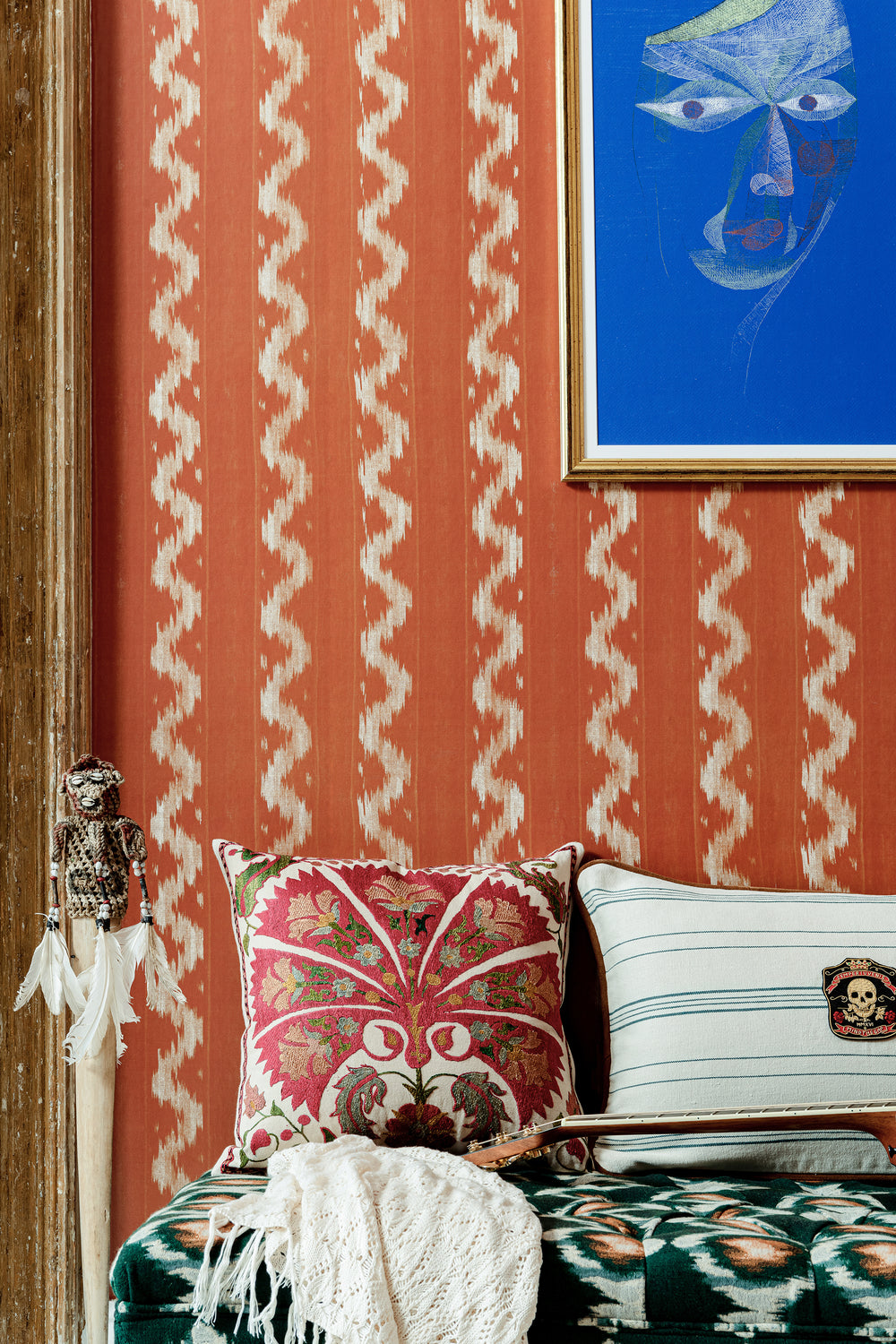 Vintage Ikat Wallpaper