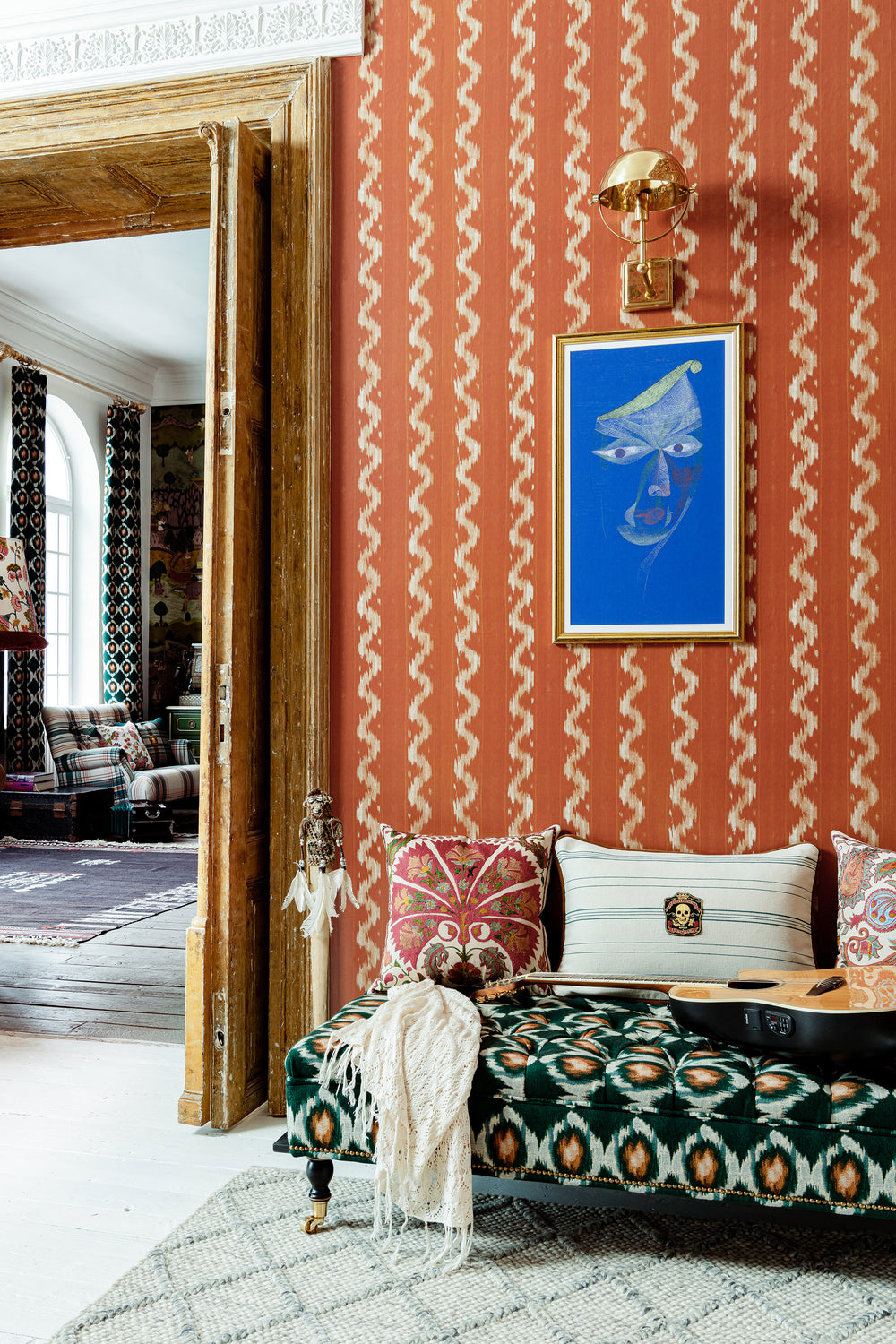 Vintage Ikat Wallpaper