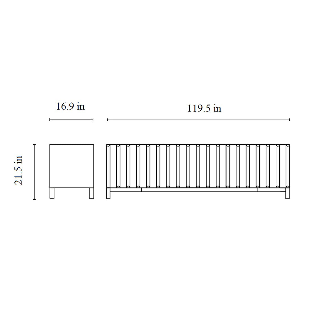 Container Three Door Cabinet