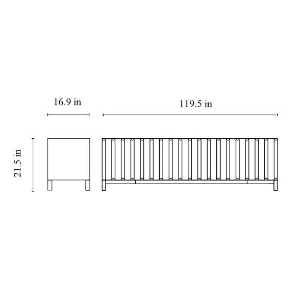 Container Three Door Cabinet