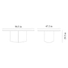 Monoplauto Oval Dining Table with Marble