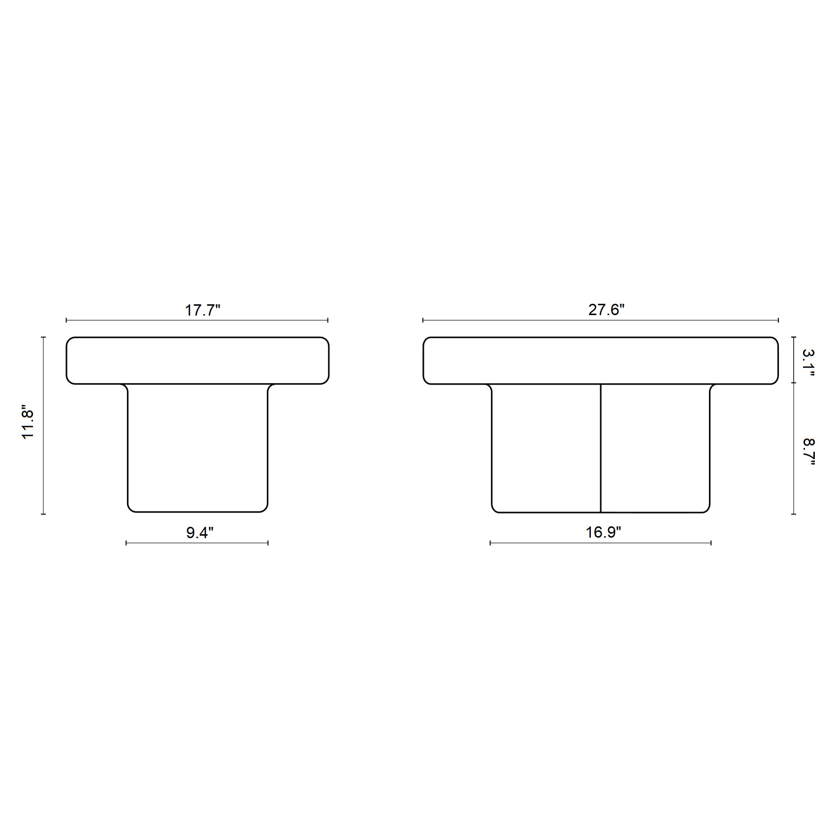 Miniforms Soda Oval Coffee Table - 2Modern