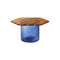 Striche Coffee Table  option Arancio Cast Glass / Blu Water Blown Glass