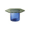 Striche Coffee Table  option Menta Cast Glass / Blu Water Blown Glass