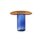 Striche Side Table  option Arancio Cast Glass / Blu Water Blown Glass