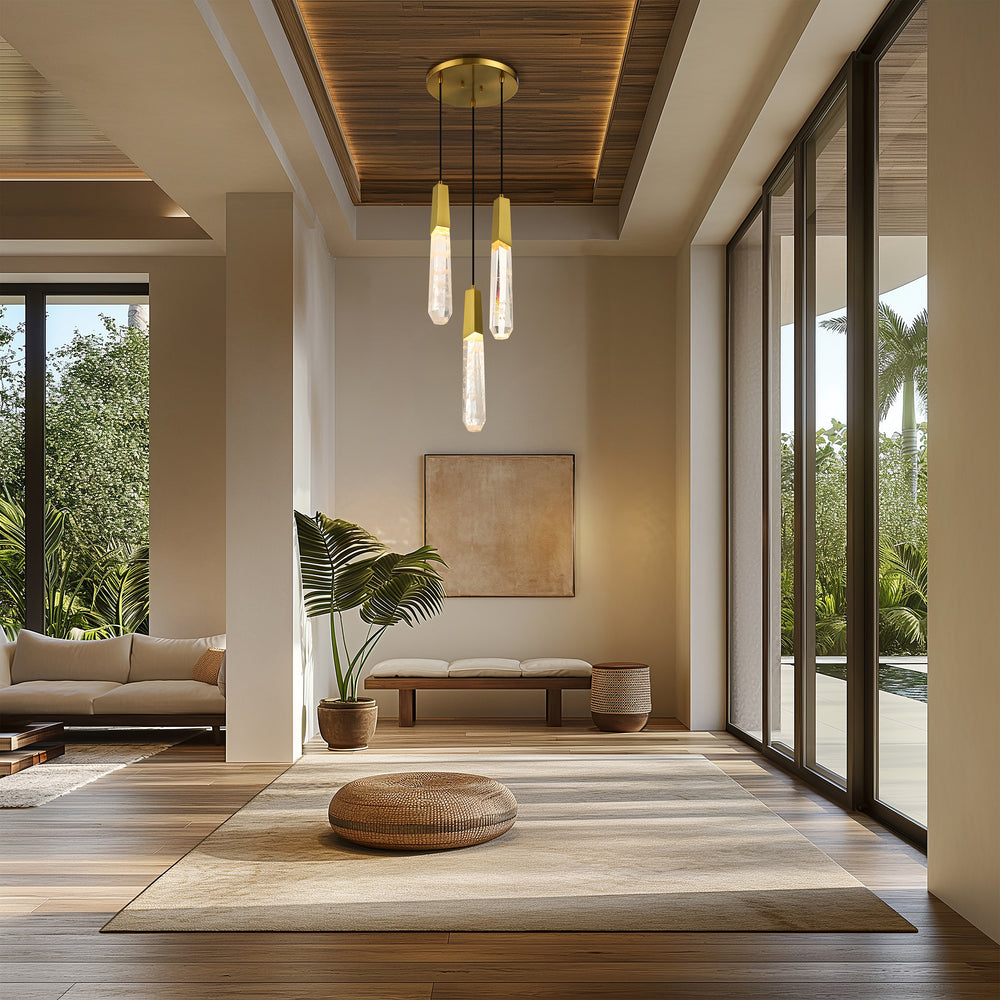 Drifting Droplets Pan LED Pendant Light