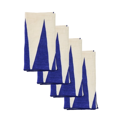 Backgammon Embroidered Linen Napkin (Set of 4)