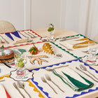 Backgammon Embroidered Linen Napkin (Set of 4)
