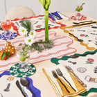 Backgammon Embroidered Linen Napkin (Set of 4)
