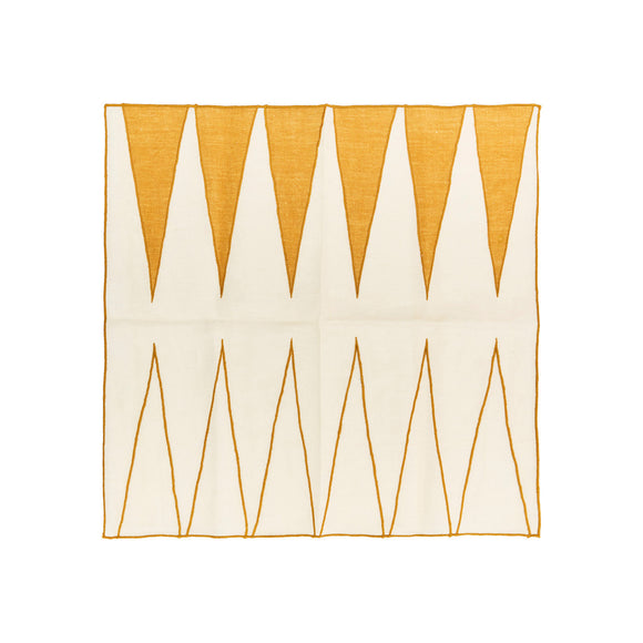 Backgammon Embroidered Linen Napkin (Set of 4)