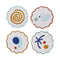 Celestial Embroidered Linen Coaster (Set of 4)  option Multicolor