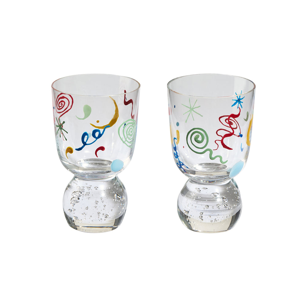 Celestial Hand-Painted Bubble Tumbler (Set of 2)