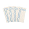 Colorblock Embroidered Linen Napkin (Set of 4)  option Blue