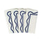 Colorblock Embroidered Linen Napkin (Set of 4)  option Dark Blue