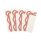 Colorblock Embroidered Linen Napkin (Set of 4)  option Rust