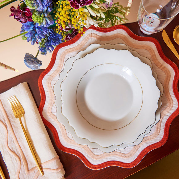 Colorblock Embroidered Linen Napkin (Set of 4)