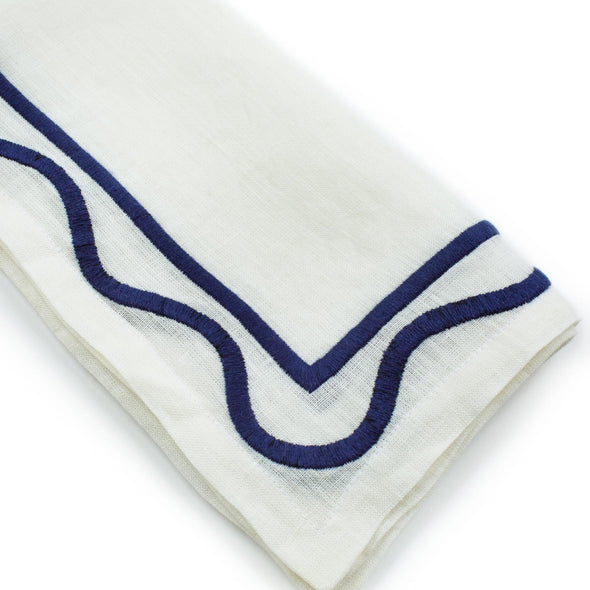 Colorblock Embroidered Linen Napkin (Set of 4)