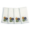Floral Embroidered Linen Napkin (Set of 4)  option Amber / Dark Blue / Light Blue