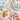 Jardin Embroidered Linen Scalloped Stripe Napkin (Set of 4)