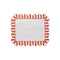 Jardin Embroidered Linen Scalloped Stripe Placemat (Set of 4)  option Red / White