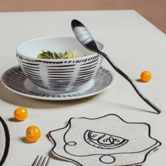 Line Drawing Salad Plate (Set of 4)